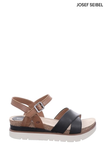 Josef Seibel Black Clea 10 Open Toe Sandals (716184) | £42