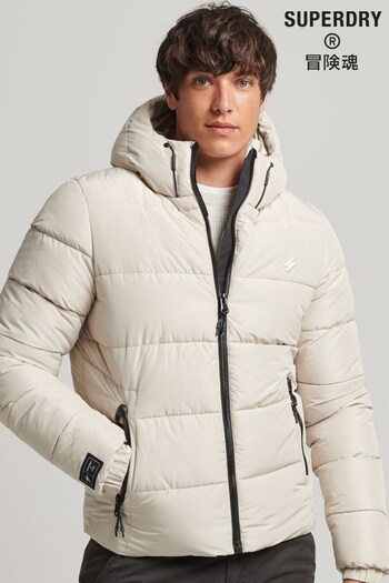 Superdry Nude Sports Puffer Hooded Jacket (716388) | £90