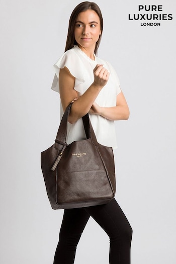 Pure Luxuries London Freer Leather Tote Bag (716585) | £49