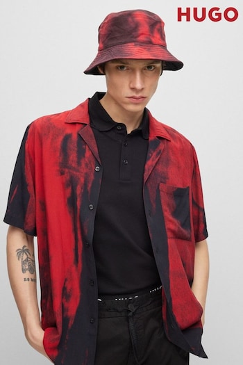 HUGO Red Reversible Cotton Bucket Hat With Tie-Dye Finish (716690) | £49