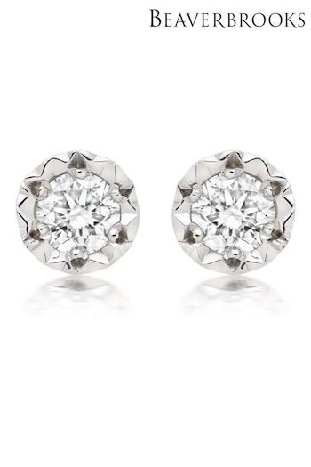 Beaverbrooks 9ct White Gold Diamond Stud Earrings (716699) | £595