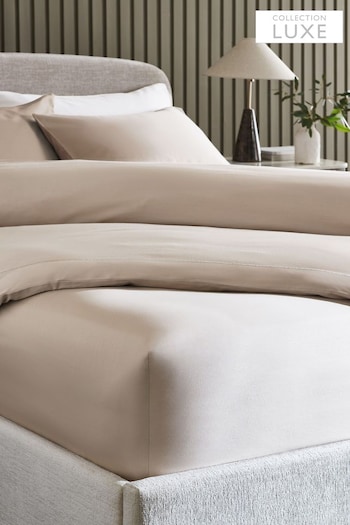 Mink Brown 300 Thread Count Collection Luxe Extra Deep Fitted Sheet (716779) | £25 - £40