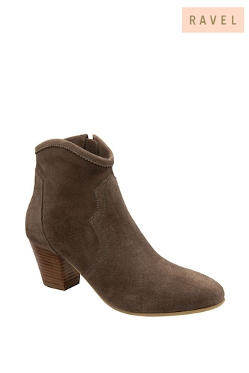 Ravel Brown Suede Leather Ankle Boots (716971) | £95