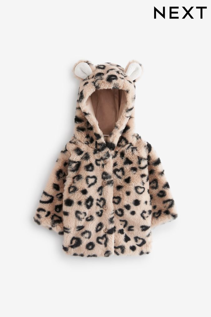 Leopard print baby coat store
