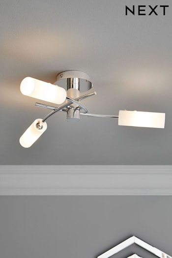 Chrome Seville 3 Light Flush Fitting Ceiling Light (717298) | £30