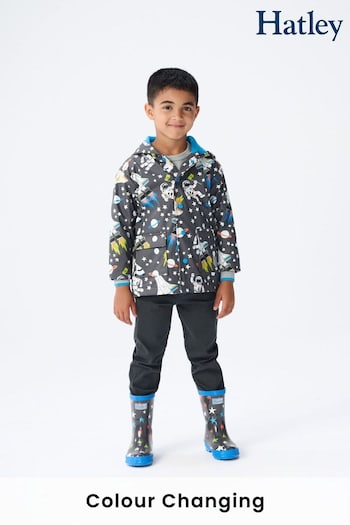 Hatley Grey Outer Space Colour Changing Raincoat (717304) | £48