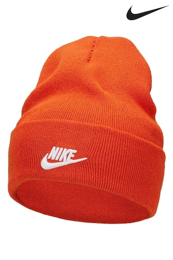 Nike Orange Peak Tall Cuff Futura Beanie (717528) | £25