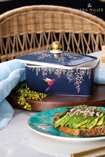 Sara Miller Blue Chelsea Covered Butter Dish (717559) | £35