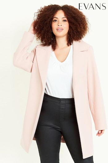 Evans Pink Belted Coat (717910) | £85
