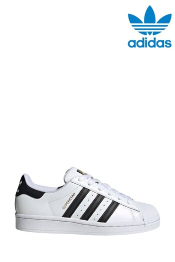 adidas Originals White/Black Superstar Youth Trainers (718191) | £56