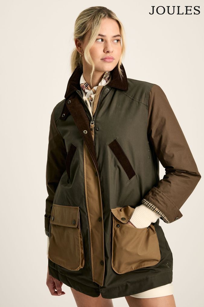 Joules faux wax jacket top