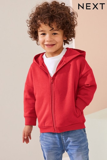 Coral Pink Oversized Zip Through Hoodie (3mths-7yrs) (718373) | £11 - £13