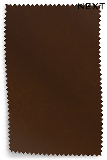 Cuba Dark Tan Leather Upholstery Fabric Sample (718392) | £0
