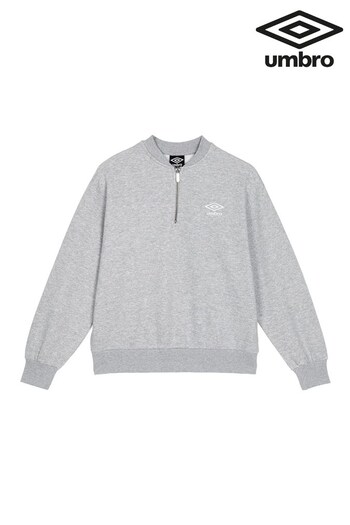 Umbro Grey Core Half Zip Sweatshirt (718559) | £35