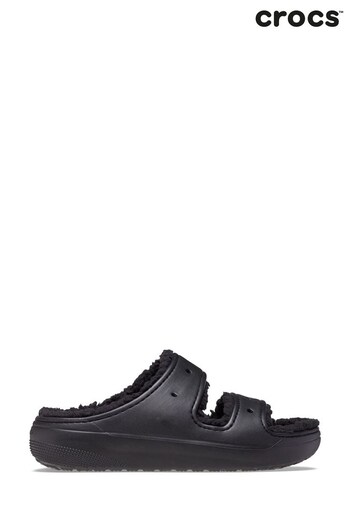 Crocs Classic Cozzzy Black Sandals (719334) | £55