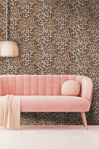 Woodchip & Magnolia Brown Rapture True Leopard Wallpaper (719365) | £110