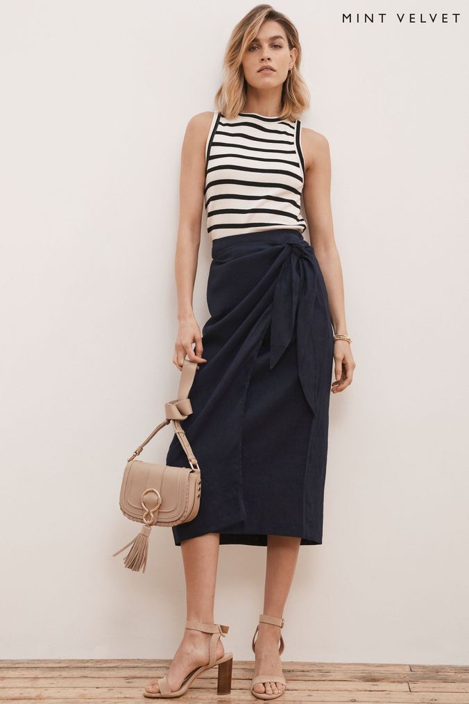 Buy Women s Wrap Linen Holiday Skirts Online Next UK