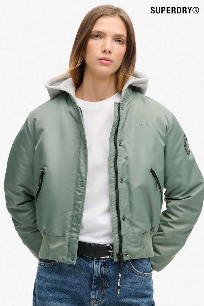 Buy Sportswear s Jackets Green Superdry Coatsandjackets Online ParallaxShops Lanvin Batman print silk shirt