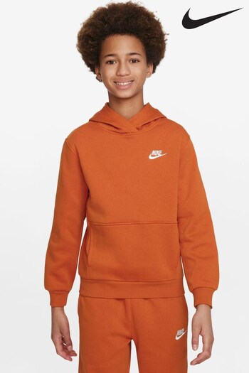 Nike bella Orange Club Fleece Overhead Hoodie (719796) | £40