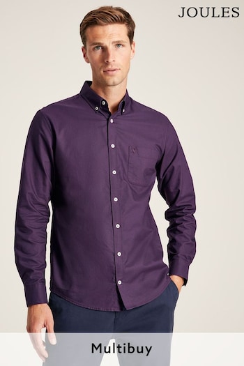 Joules Oxford Purple Long Sleeve Oxford Shirt (719908) | £39.95