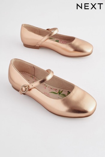 Rose Gold Standard Fit (F) Mary Jane Occasion Mid Shoes (71G997) | £22 - £29
