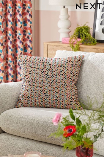 Multi Cut Velvet Spot Large Square Cushion (720390) | £36