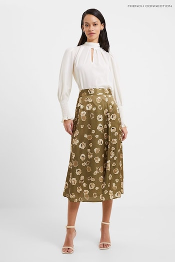 French Connection Cream Crepe Light Keyhole Top (721052) | £45