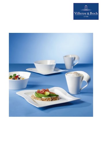 Villeroy and Boch White NewWave Square Salad Plate (721225) | £30