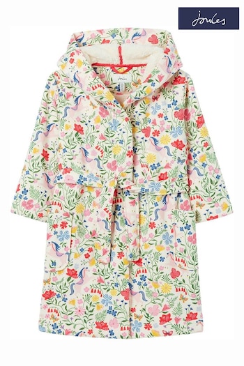 Joules Pink Starlight Cosy Fleece Lined Dressing Gown (721324) | £32.95 - £38.95