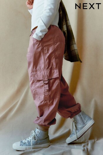 Raspberry Pink Lined Parachute Cargo Trousers (3-16yrs) (721627) | £19 - £24