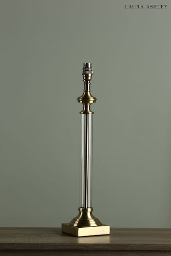 Laura Ashley Antique Brass Winston Glass Candlestick Table Lamp Base (721857) | £69