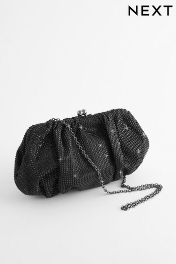 Black Sparkle Squishy Clutch Bag (722216) | £32