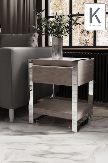 K Interiors Grey Monrow Large Side Table (722392) | £390