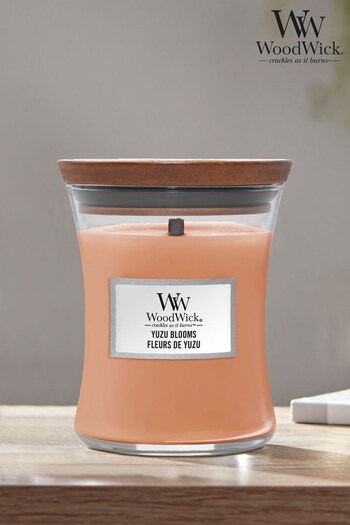 Woodwick Orange Medium Hourglass Scented Candle with Crackle Wick Blooms (722719) | £25