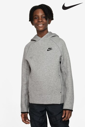 Nike Light Grey Tech Fleece Overhead Hoodie (722927) | £78