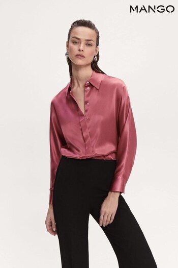 Mango Pink 100% Silk Shirt (723362) | £90