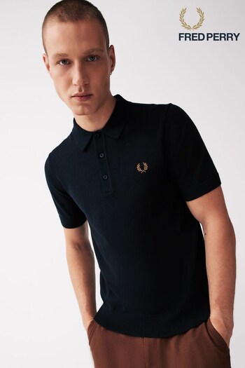 Fred Perry Merino Wool Blend Knitted Polo Shirt (723592) | £120