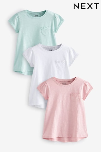 Pink/Blue/White 3 Pack Daisy Pocket T-Shirts saint (1.5-16yrs) (723854) | £9 - £17