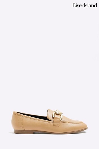 River Island Brown Heart Chain Loafers (724289) | £28