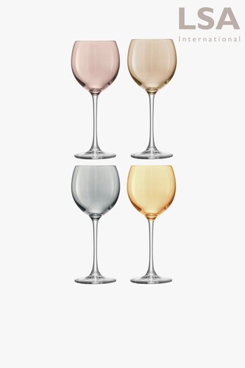LSA International Set of 4 Polka Wine Glasses (724335) | £60