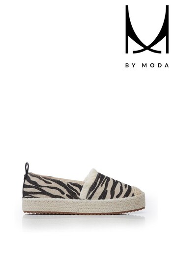 Moda In Pelle Fiori Animal Slip On Fringed Detail Espadrilles (725365) | £69