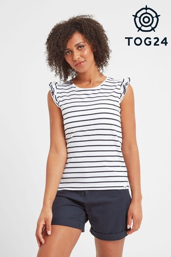 Tog 24 Womens Maribel  White T-Shirt Optic White Stripe (725829) | £24