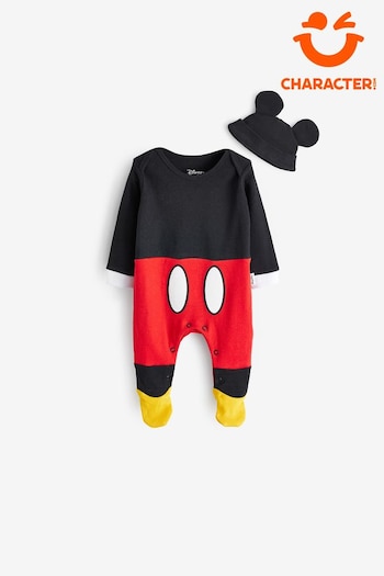 Character Grey Baby Mickey Mouse Disney Sleepsuit And Hat (726351) | £20