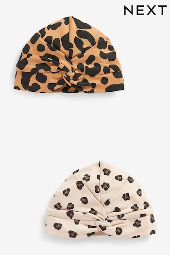 Orange Leopard 2 Pack Baby Turbans (0mths-2yrs) (726358) | £8