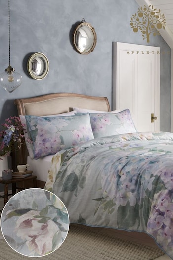 Appletree Green Hydrangea Duvet Cover Set (726437) | £60 - £80