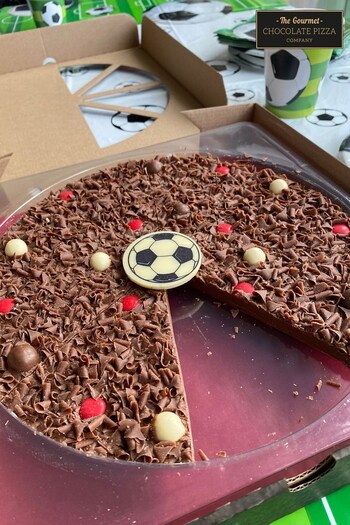 The Gourmet Chocolate Pizza Co No Colour Football 7 Inch Chocolate Pizza With Red Rainbow 10 inch Drop (726653) | £18