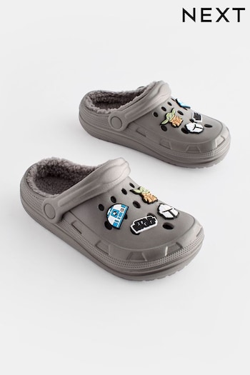 Grey Star Wars Faux Fur Lined Clog Slippers (726825) | £17 - £19