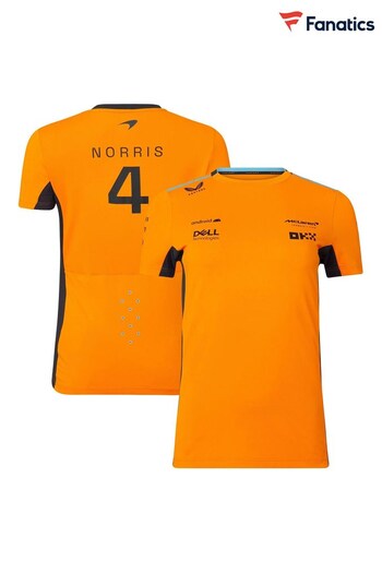 Fanatics Orange McLaren 2023 Team Lando Norris Driver Set Up T-Shirt (727117) | £55