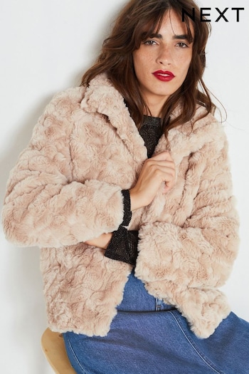 Neutral Faux Fur Jacket Coat (727154) | £60