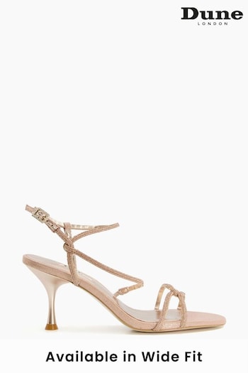 Dune London Gold Wide fit  Majestys Strappy Sandals (727781) | £125